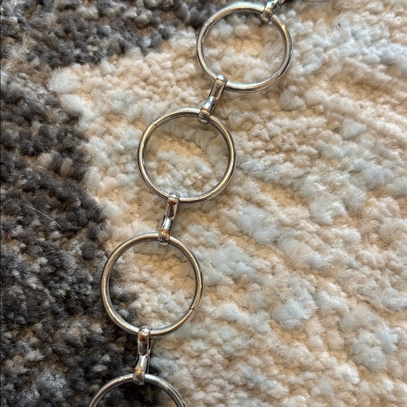 Silver Circle Link Chain Belt - Picture 3 of 4